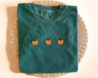 Comfort Colors® Pumpaskjorta, Damhöstskjortor, Thanksgivingskjorta, Vintagehöstskjortor, Damhöstkläder, Halloweenskjortor