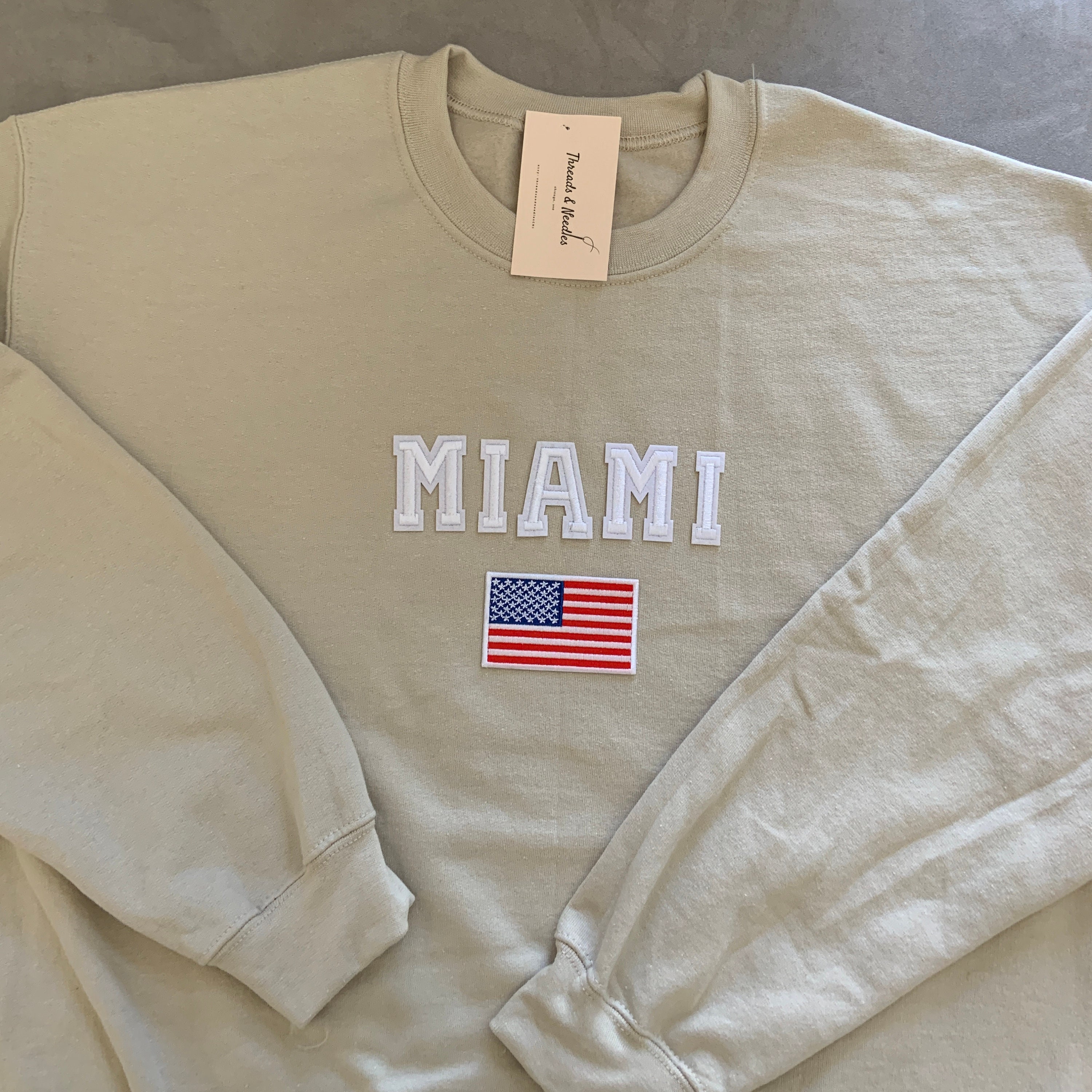 Miami Sweatshirt Miami Crewneck Miami Sweater Florida - Etsy