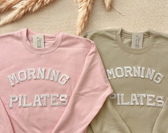 Felpa Morning Pilates Squad, Felpa Pilates, Felpa con cappuccio Pilates, Regali per gli amanti del Pilates, Regali per istruttori di Pilates, Maglia fitness per le donne