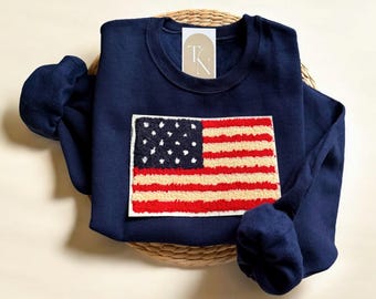 American Flag Sweatshirt, American Flag Sweater, USA Flag Sweatshirt, Patriotic Sweatshirt, Fourth of July Sweater, 4th of July Shirts