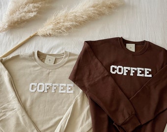 Kaffee-Sweatshirt | Kaffee Pullover | Aber der erste Kaffee | Kaffeeliebhaber Geschenk | Kaffee bitte Sweatshirt | Kaffee Geschenke | Rundhals-Sweatshirt