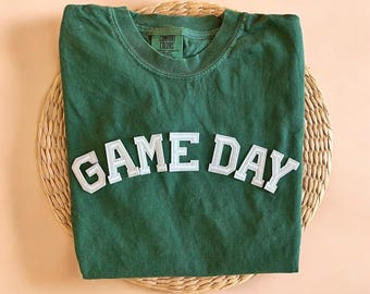 Comfort Colors® Game Day-shirt, voetbalshirt, voetbalshirt moeder, shirt voetbalseizoen, Thanksgiving-shirt, herfstshirt, herfstshirt dames, herfstshirt dames