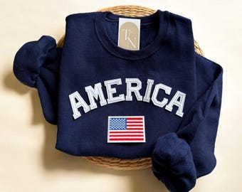 Felpa America, Felpa con bandiera americana, Felpa con bandiera USA, Magliette patriottiche, Felpa del 4 luglio, Maglietta del Memorial Day,