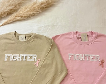 Breast Cancer Fighter Sweatshirt, Breast Cancer Survivor Shirt, Breast Cancer Gifts, Breast Cancer Awareness Shirt, Pink Ribbon Shirt