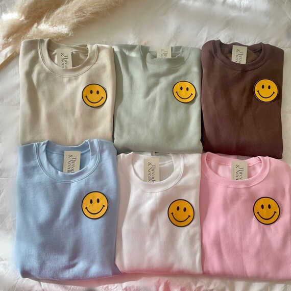 Smiley Face Sweatshirt Smiley Face Shirt Smiley Face - Etsy