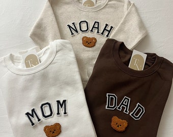 Traje familiar a juego para fotos, camisas de osos familiares, camisas de oso bebé de mamá oso papá, camisas de cumpleaños familiares, conjunto de camisas familiares