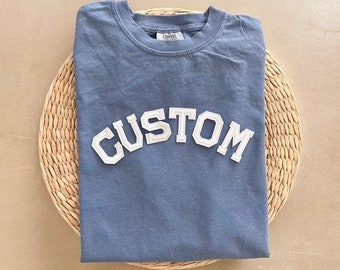 Camisa personalizada de colores cómodos, camisa personalizada, camiseta personalizada, camisa escolar personalizada, camisa de ciudad personalizada, camisa de texto personalizada, regalo personalizado