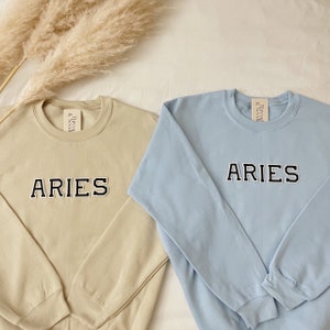 Aries Sweatshirt, Aries Crewneck, Aries Shirt, Aries Gifts, Gifts for Aries, Aries Birthday Gifts, Zodiac Sign Sweatshirt, Zodiac Sign Gift image 1