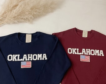 Oklahoma Sweatshirt, Oklahoma Crewneck, Oklahoma Shirt, Oklahoma Gifts, Oklahoma City Shirt, Tulsa Sweatshirt, Tulsa Crewneck Tulsa Gifts