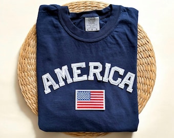 Comfort Colors America Shirt, USA Flag Shirt, USA Shirt, USA Tee, 4th of July Shirt, Patriotic Tee,Independence Day Tee,Fourth of July Shirt