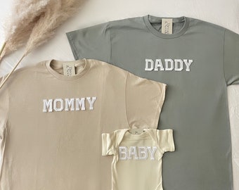 Mommy and Daddy Shirts | Mommy Daddy Baby Shirts | Matching Family Shirts | Matching Mom and Dad Shirts | Pregnancy Announcement Shirts