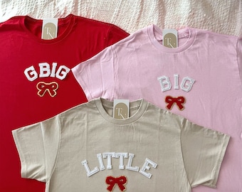 Coquette Bow Big Little Reveal Shirts, Big Little Shirts Sorority, Sorority Shirts, Big Little Reveal, Sorority Family Shirts, Sorority Basket