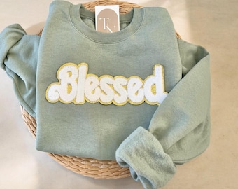 Blessed Sweatshirt, Blessed Shirt, Thankful Sweatshirt, Grateful Sweatshirt, Faith Based Apparel, Christian Sweatshirts, Christian Gifts
