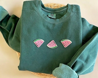 Comfort Colors® watermeloensweater, watermeloenshirt, cadeau watermeloenliefhebbers, zomersweater, herfstsweater, cottage Core-shirt