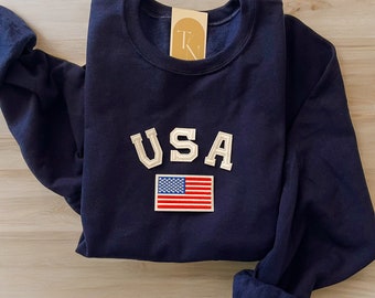 USA Flag Sweatshirt, USA Sweatshirt, Patriotic Sweatshirt, American Flag Sweatshirt, America Sweatshirt, Vintage Sweatshirt, USA Hoodie