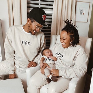 Mom and Dad Sweatshirt | Pregnancy Reveal Ideas | Mom Dad Baby Hospital Outfit | Baby Announcement | Mommy Sweatshirt | Daddy Sweatshirt image 6