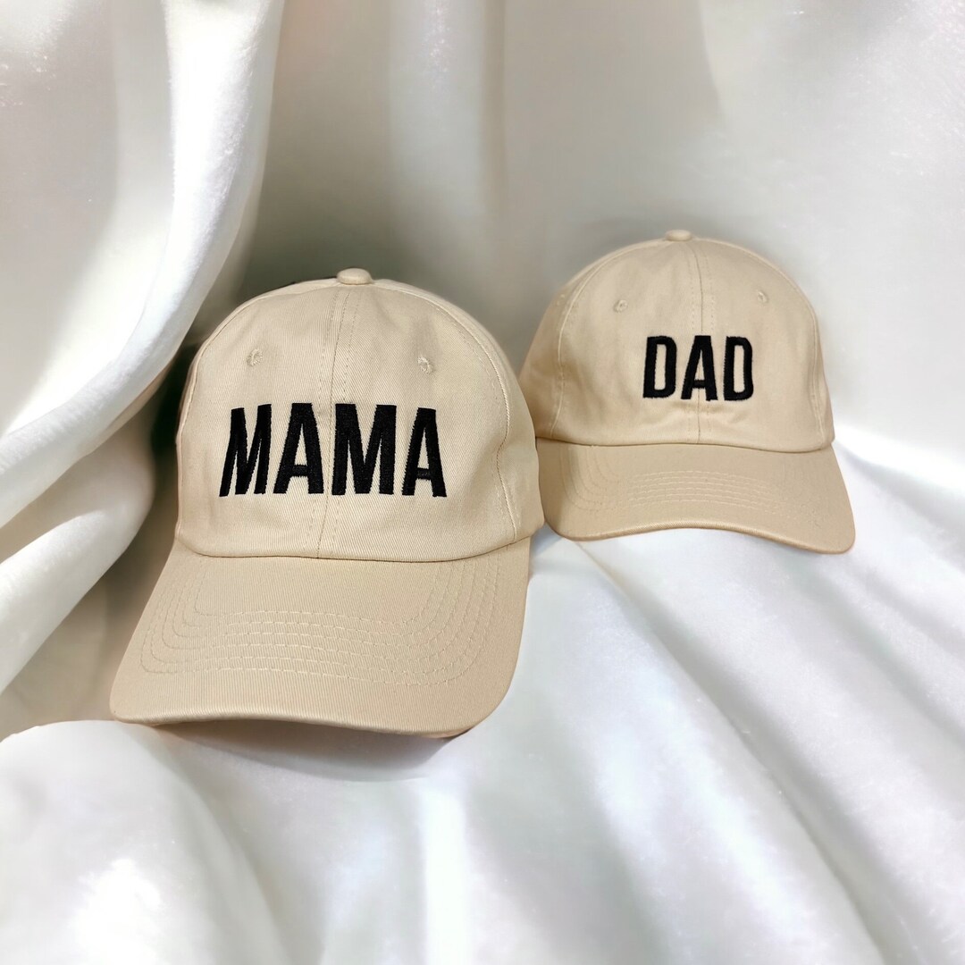Embroidered Mama Hat, Dad Hat, Mom and Dad Hat, Mom and Dad Gifts ...
