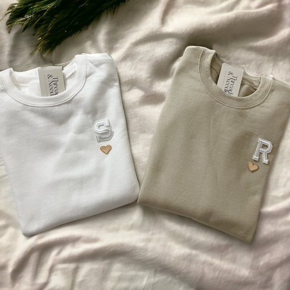 Custom Couple Initial Sweatshirt, Couple Sweatshirt, Couple Hoodie Matching Couple Shirt, Personalized Couple Gifts, Anniversary Gifts