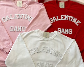 Valentines Sweatshirt for Women, Galentines Day Shirts, Galentines Day Gift, Galentine Gang Sweatshirt, Girls Valentines Shirt