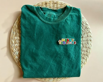 Comfort Colors Merry Christmas Shirt, Christmas Shirts for Women, Cute Christmas Tees, Family Christmas Shirts, Holiday Family Shirts