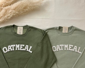 Oatmeal Sweatshirt, Oatmeal Crewneck, Oatmeal Shirt, Oatmeal Lover Gift, Breakfast Sweatshirt,  Breakfast Lover Gift, Womens Sweatshirt