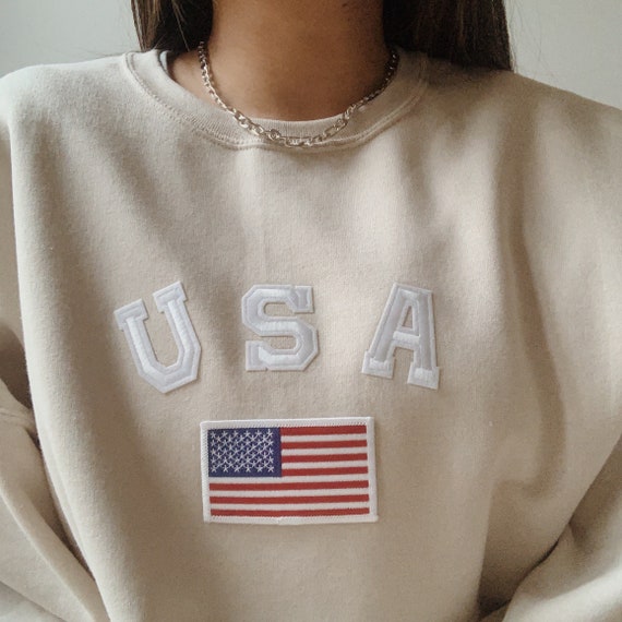 USA Sweatshirt USA Crewneck Patriotic Sweatshirt Sweatshirt