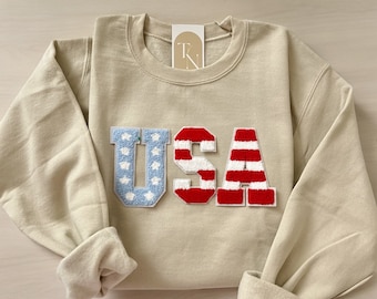 USA Flag Sweatshirt, American Flag Sweatshirt, USA Crewneck, Patriotic Sweatshirt, Election Sweatshirt, 4th of July Shirt,Vintage Sweatshirt