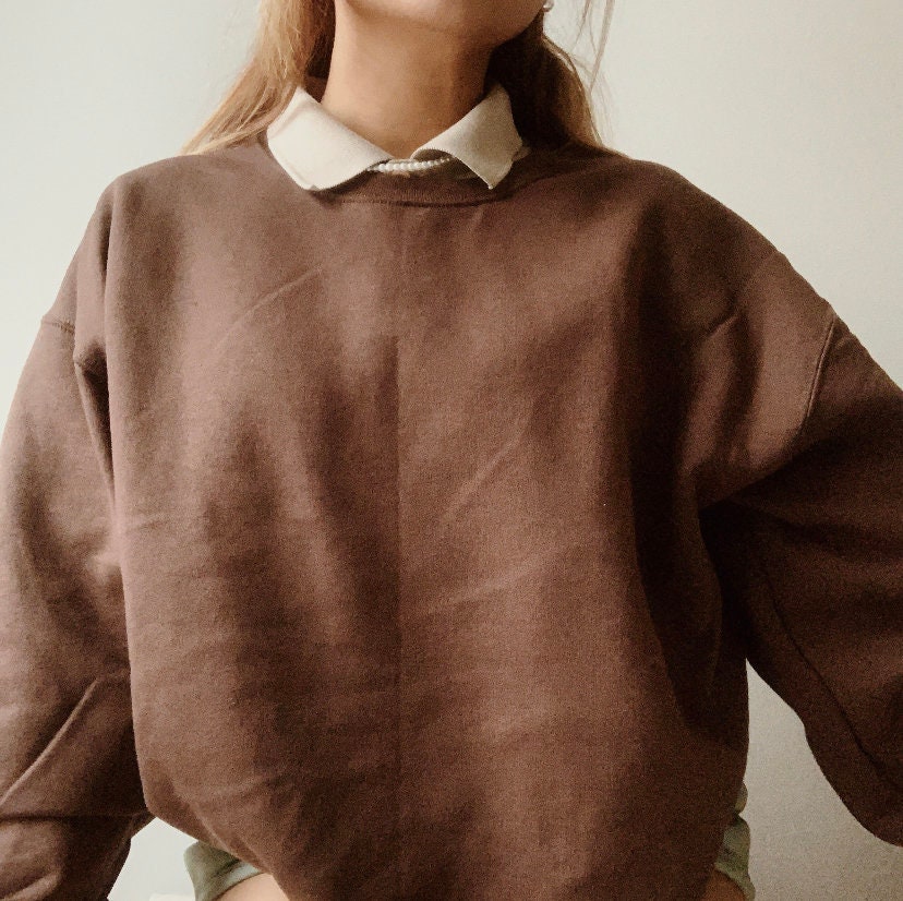 brown sweatshirt