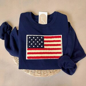American Flag Sweatshirt Women Etsy UK