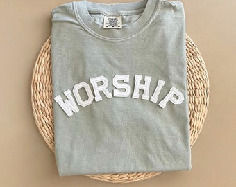 Comfort Colors Worship Shirt, Worship Tshirt, Worship Tee, Made to Worship Shirt, Worship Team Shirt, Faith Based Christian Shirt, So Will I