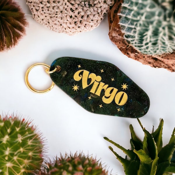 Virgo Keychain, Virgo Gifts, Zodiac Sign Keychains, Zodiac Sign Gifts, Virgo Gifts for Women, Birthday Gift for Virgo, Birthday Gift for Her