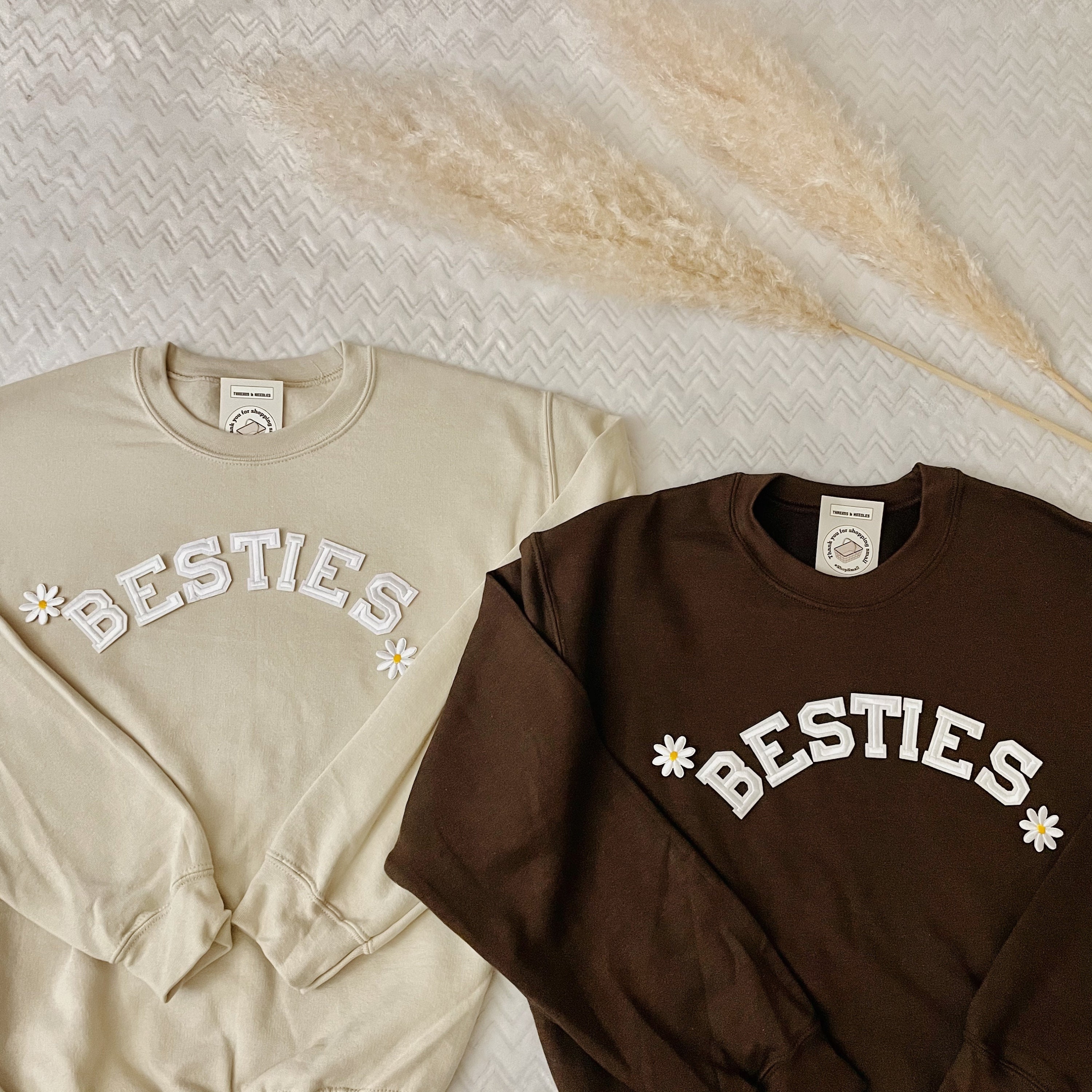 matching sweats and crewneck