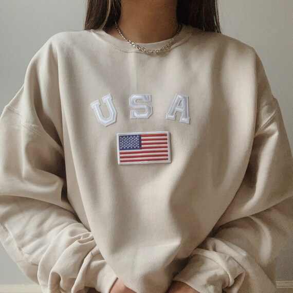 USA Sweatshirt USA Crewneck Patriotic Sweatshirt Sweatshirt