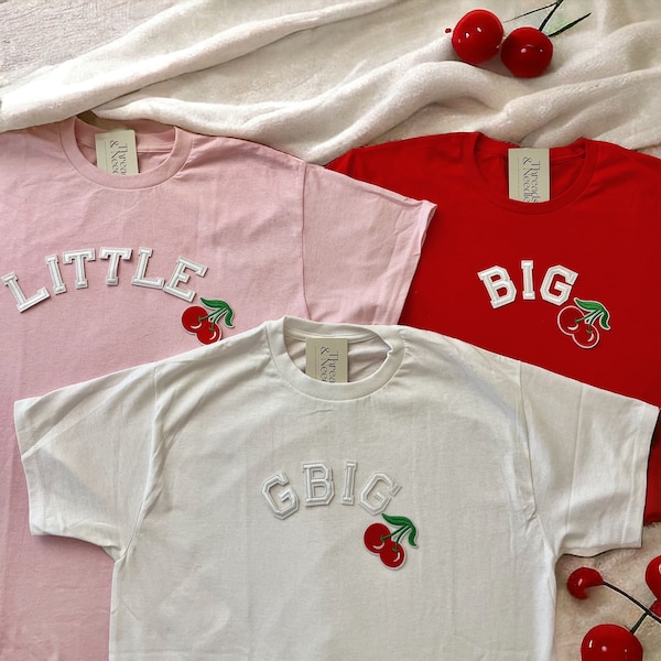 Cherry Big Little Shirts, Big Little Shirts, Big Little Shirts Sorority Reveal, Big Little Gifts, Big Little Reveal, Sorority Family Shirts