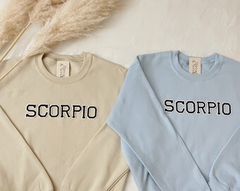 Moletom de Escorpião, gola redonda de Escorpião, camisa de Escorpião, presentes de Escorpião, presentes de aniversário de Escorpião, presentes para Escorpião, moletom do signo do zodíaco