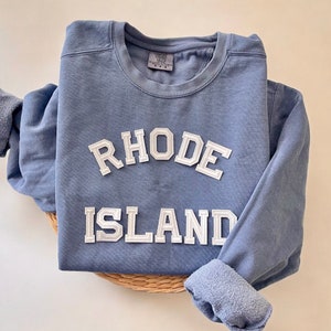 Comfort Colors® Rhode Island Sweatshirt, Coastal Sweatshirt, Rhode Island Shirt, Coastal Granddaughter, Lake Sweatshirt, Boat Sweatshirt image 1