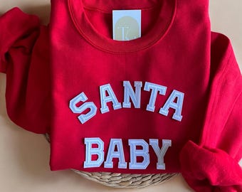Santa Baby Sweatshirt, Santa Baby Sweater, Santa Baby Shirt, Christmas Sweatshirts for Women, Christmas Crewneck, Holiday Sweatshirt