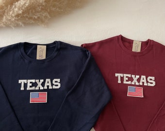 Texas Sweatshirt, Texas Rundhalsausschnitt, Texas Shirt, Texas Geschenke, Austin Sweatshirt, Dallas Sweatshirt, USA Sweatshirt, 4. Juli Shirt