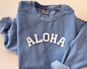 Comfort Colors® Aloha Sweatshirt, Hawaii Sweatshirt, Comfort Colors Sweatshirt,Coconut Girl, Oversized Sweatshirts, Trendy Summer Sweatshirt
