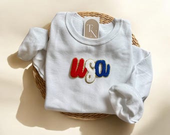 Sweatshirt Amerikaanse vlag, Sweatshirt VS, Patriottisch Sweatshirt, Sweatshirt Amerikaanse vlag, Sweatshirt Amerika, Retro Sweatshirt, Sweatshirt VS Vlag