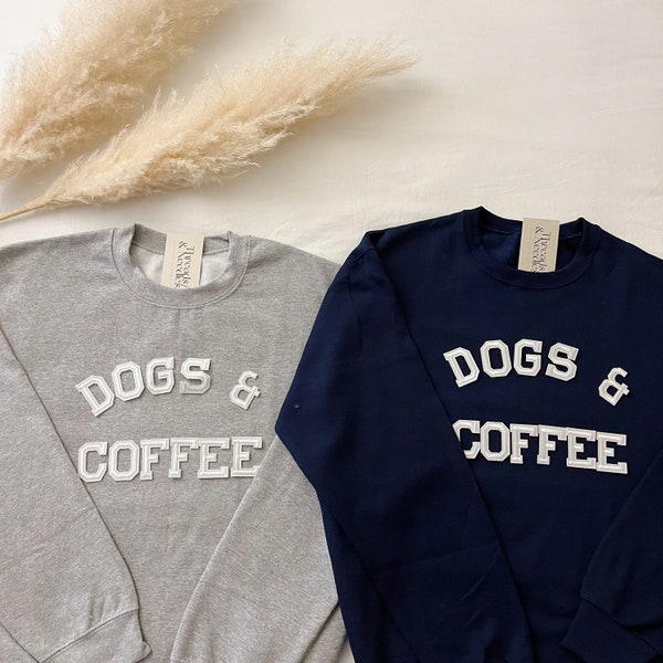 Dogs and Coffee Sweatshirt, Dog Mom Sweatshirt, Dog Sweatshirt, Dog Lover Sweatshirt, Dog Mom Gifts, Coffee Sweatshirt, Coffee Lover Gifts