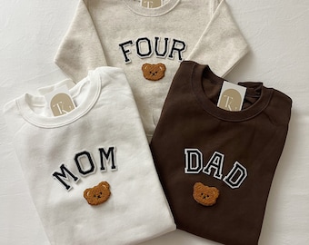 4th Birthday Family Shirts, Family Birthday Shirts, 4th Birthday Boy Shirt, 4th Birthday Shirt Girl, FOUR Sweatshirt, Bear Birthday Party