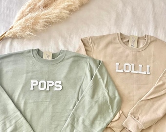 Felpa Pops / Girocollo Pops / Regali Pops / Felpa Lolli / Regalo di annuncio di gravidanza dei nonni / Regalo Lolli e Pop