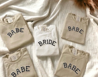 Bride Sweatshirt, Bridesmaid Sweatshirt, Bachelorette Shirts, Bridesmaid Proposal Gifts, Bridesmaid Getting Ready Outfits, Bridesmaid Gifts