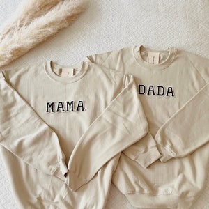 Mama Dada Sweatshirt | Family Hospital Outfit | Pregnancy Announcement Shirts | Fall Mom and Dad Sweatshirts | Fall Pregnancy Reveal