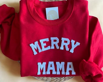 Merry Mama Sweatshirt, Pregnancy Announcement Christmas, Christmas Baby Announcement, Mama Christmas Shirt, Christmas Gifts for Mom