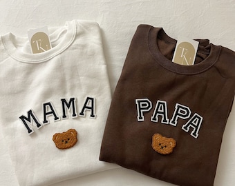 Mama Bear and Papa Bear, Mama Bear Sweatshirt, Papa Bear Sweatshirt, Pregnancy Announcement Shirts, Mom and Dad Sweatshirt,Mom and Dad Shirt