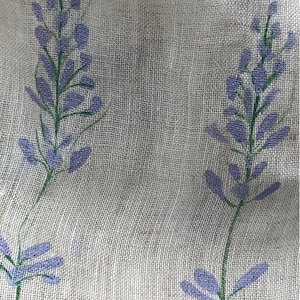 Oatmeal Floral Linen Scarf