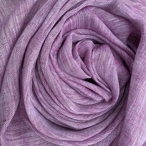 Mulberry Chambray Pure Linen Scarf in Soft Touch Finish