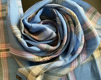 Cornflower Blue Pure Linen Scarve